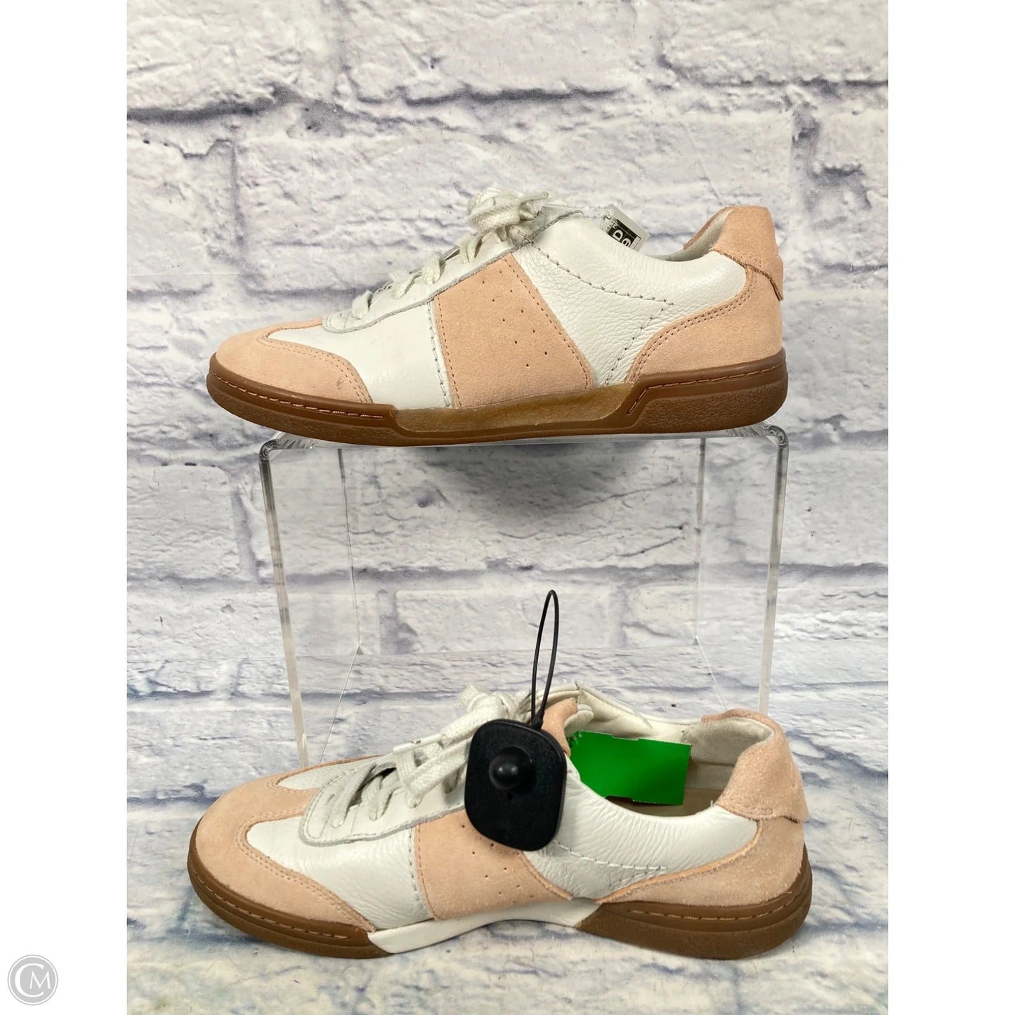 Shoes Sneakers By Clarks In Cream & Pink, Size: 10