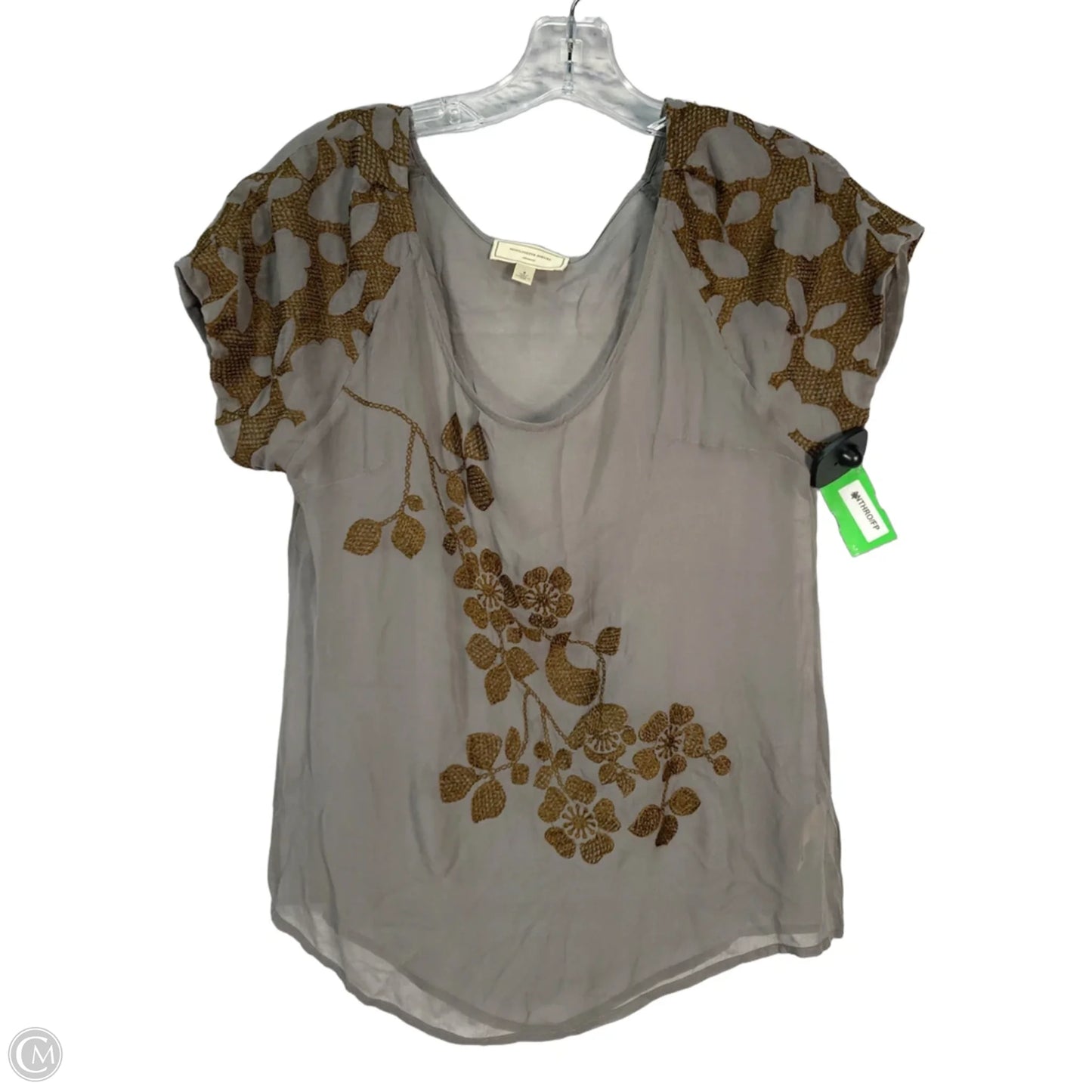 Blouse Short Sleeve By Moulinette Soeurs In Grey, Size: S