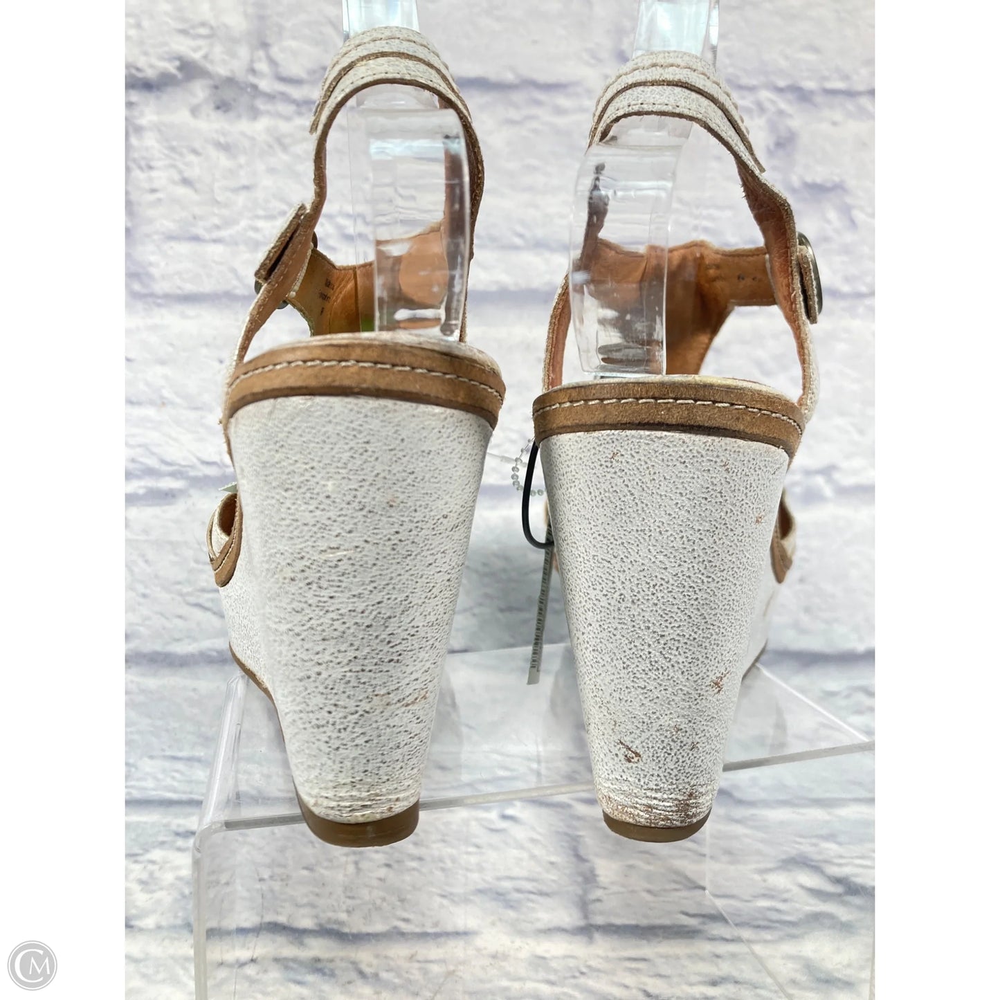 Sandals Heels Wedge By Anthropologie In White, Size: 9