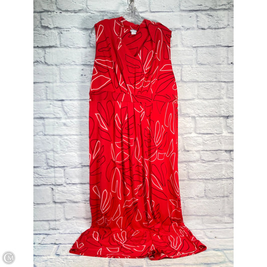 Dress Casual Maxi By Chicos In Red, Size: Xl