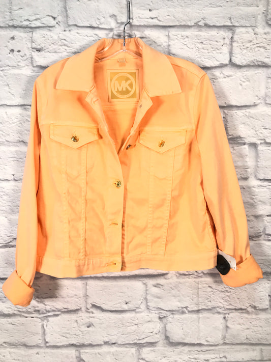 Orange Denim Jacket Denim Michael By Michael Kors, Size L