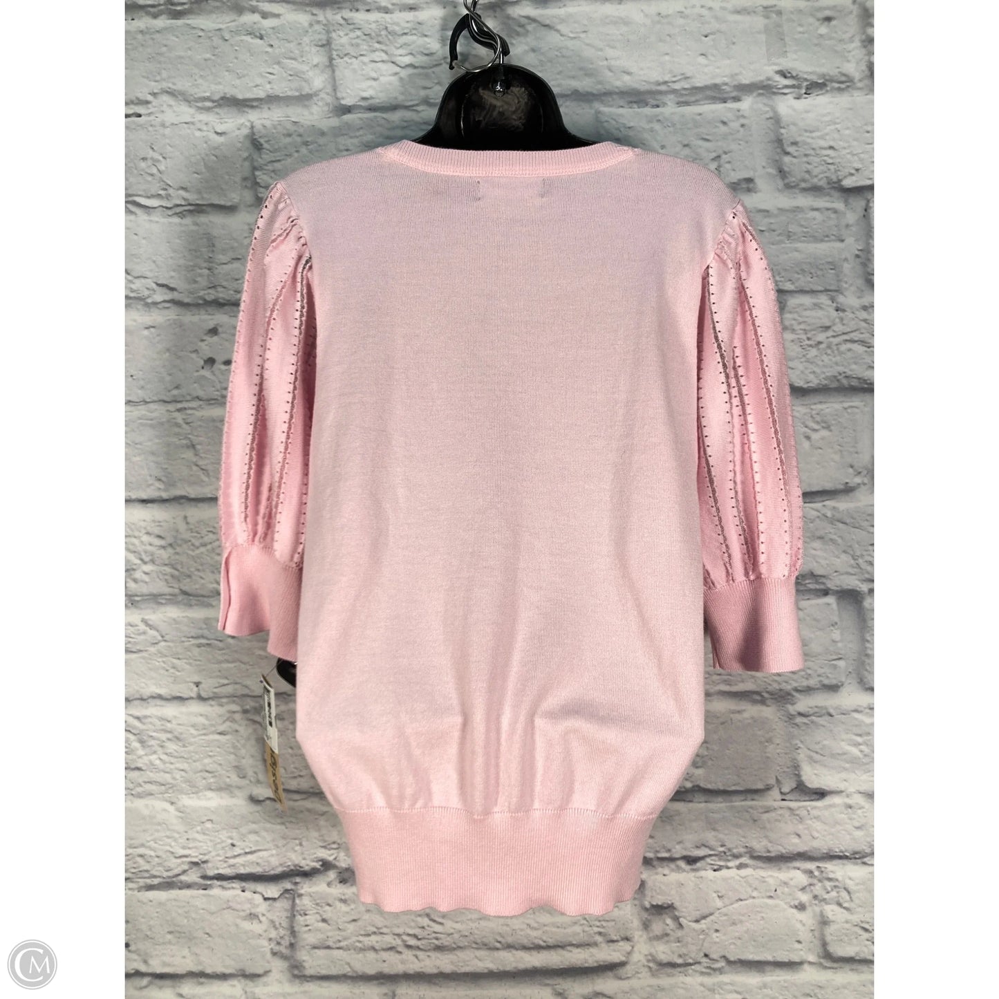Top Short Sleeve Designer By Karl Lagerfeld In Pink, Size: M