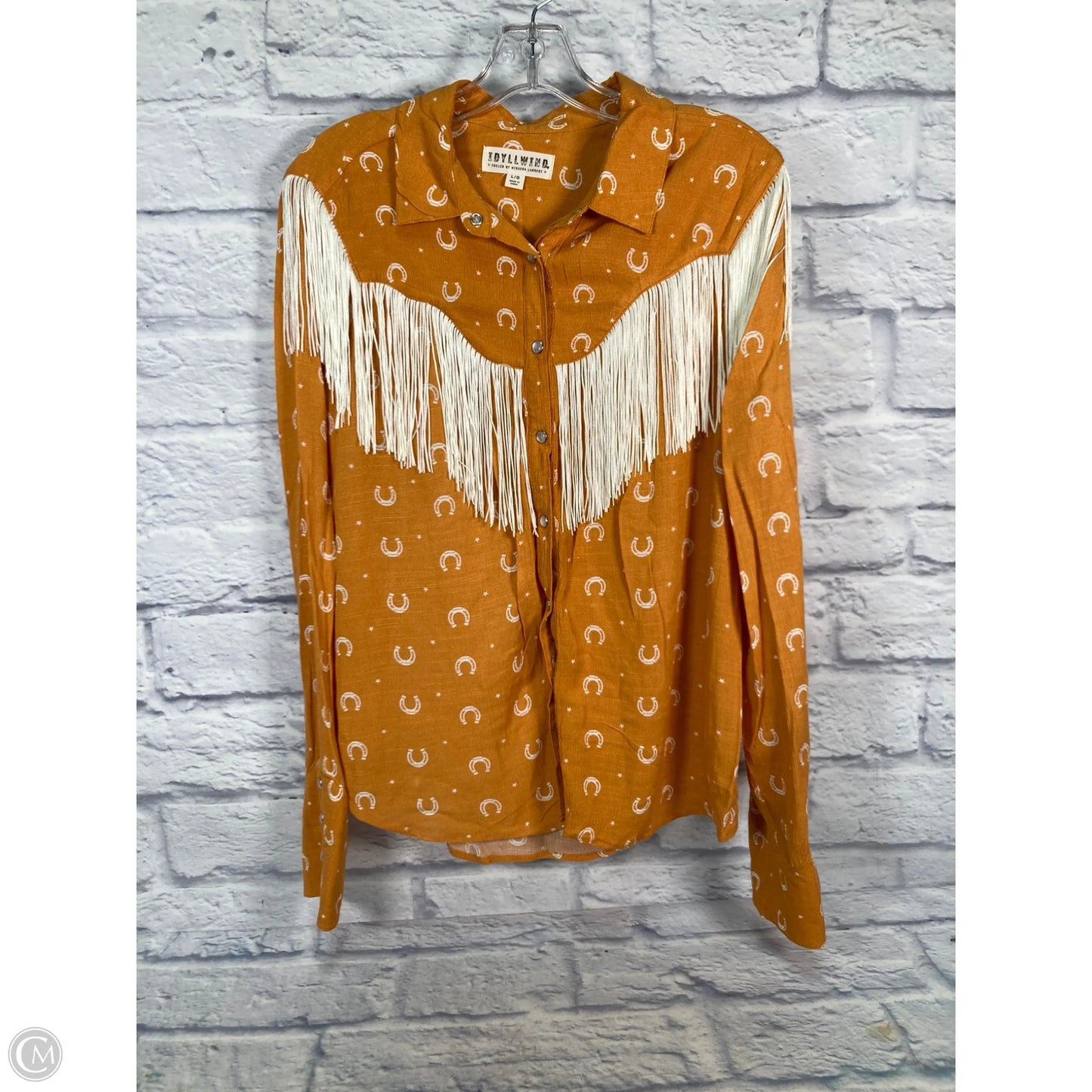 Top Long Sleeve By Idyllwind In Orange, Size: L