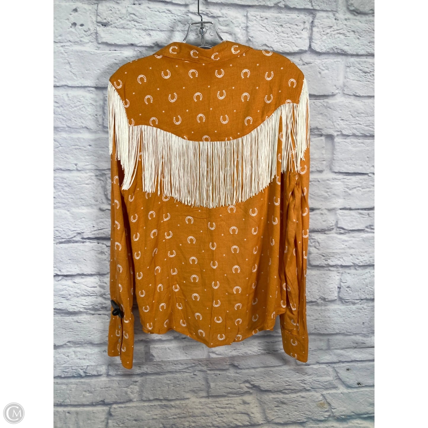 Top Long Sleeve By Idyllwind In Orange, Size: L