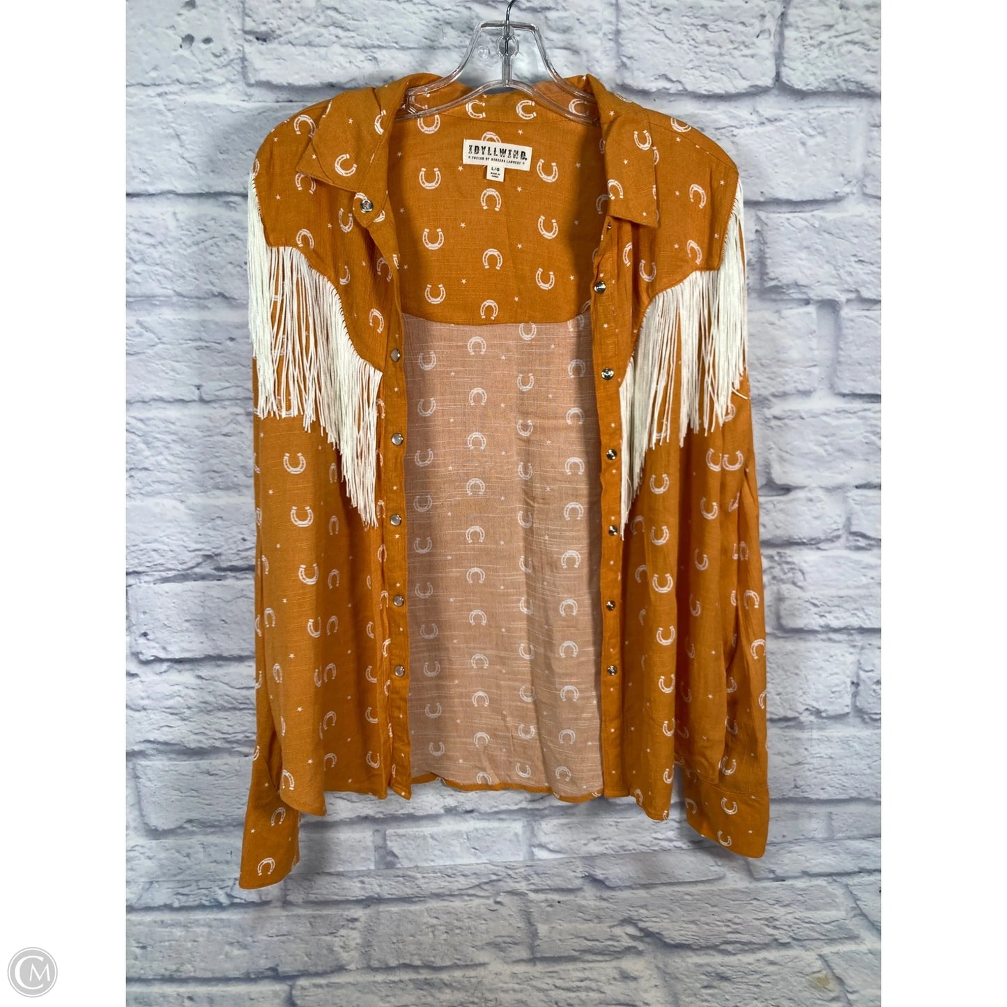 Top Long Sleeve By Idyllwind In Orange, Size: L