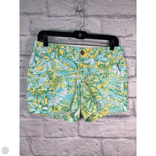 Shorts Designer By Lilly Pulitzer In Green & Yellow, Size: 2