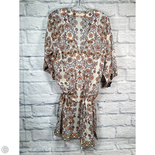 Swimwear Cover-up Designer By Tory Burch In Pink & White, Size: L