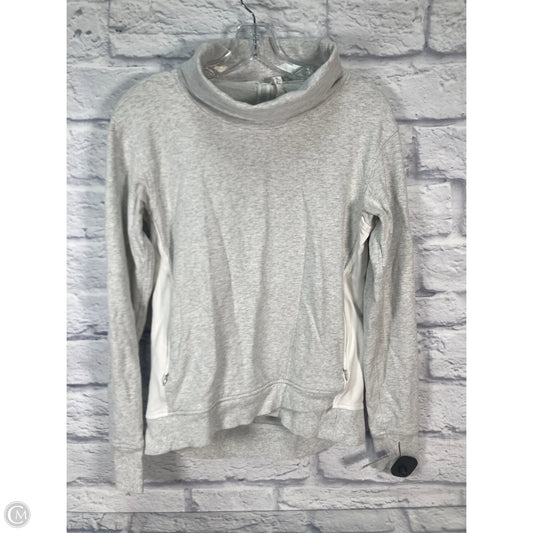 Athletic Sweatshirt Collar By Lululemon In Grey & White, Size: S