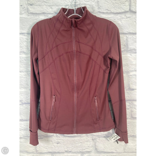 Athletic Jacket By Lululemon In Maroon, Size: S