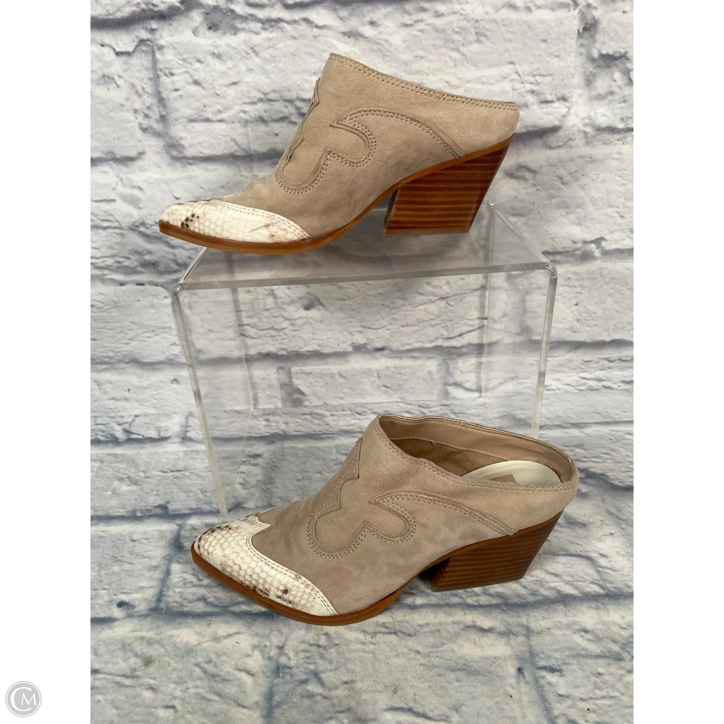 Boots Ankle Heels By Dolce Vita In Tan, Size: 8