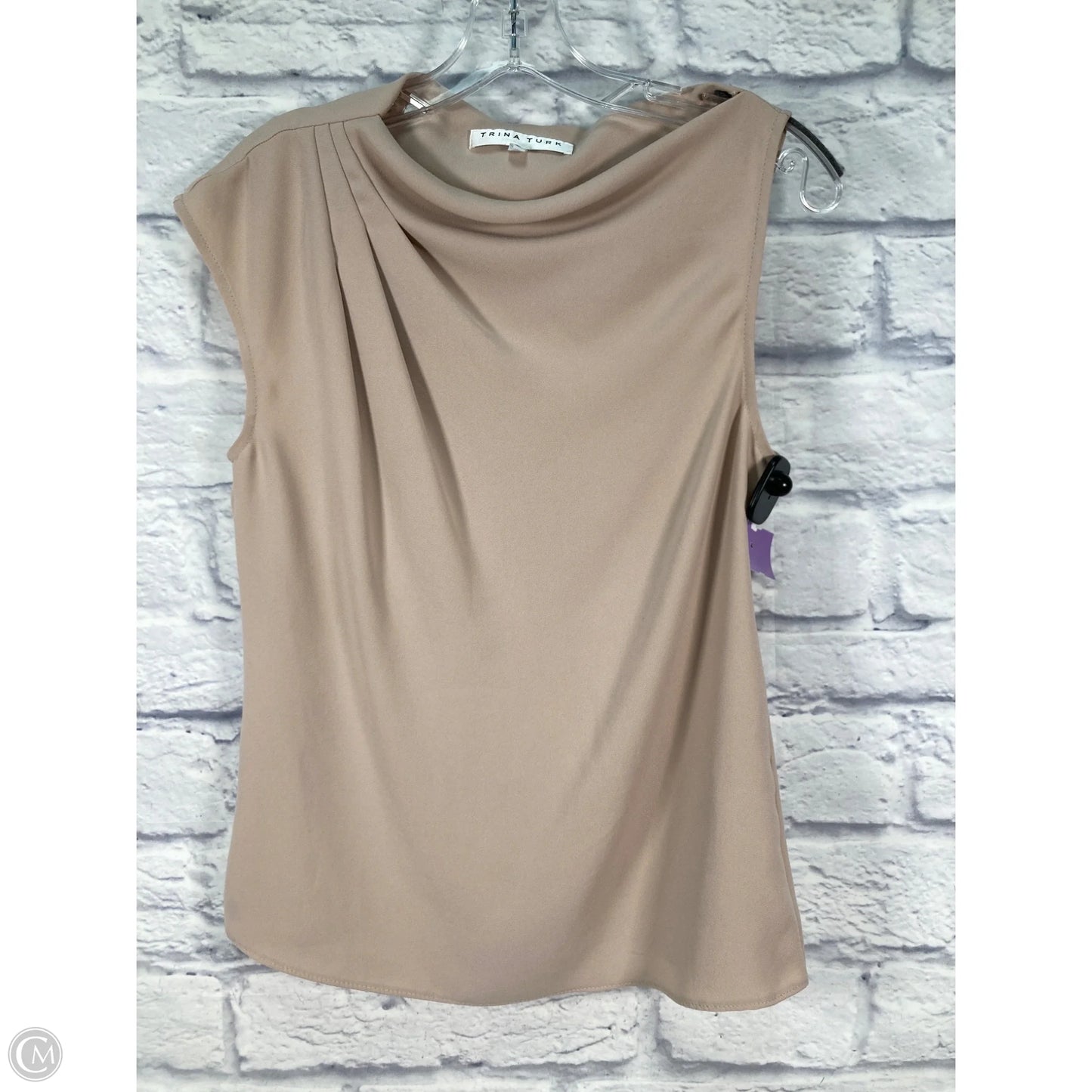 Blouse Sleeveless By Trina Turk In Cream, Size: S