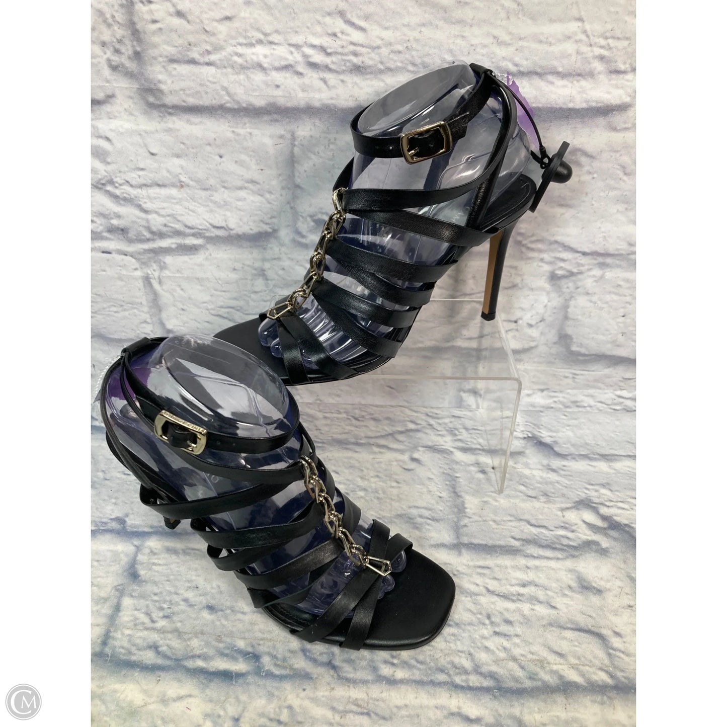 Sandals Heels Stiletto By Vince Camuto In Black, Size: 8.5