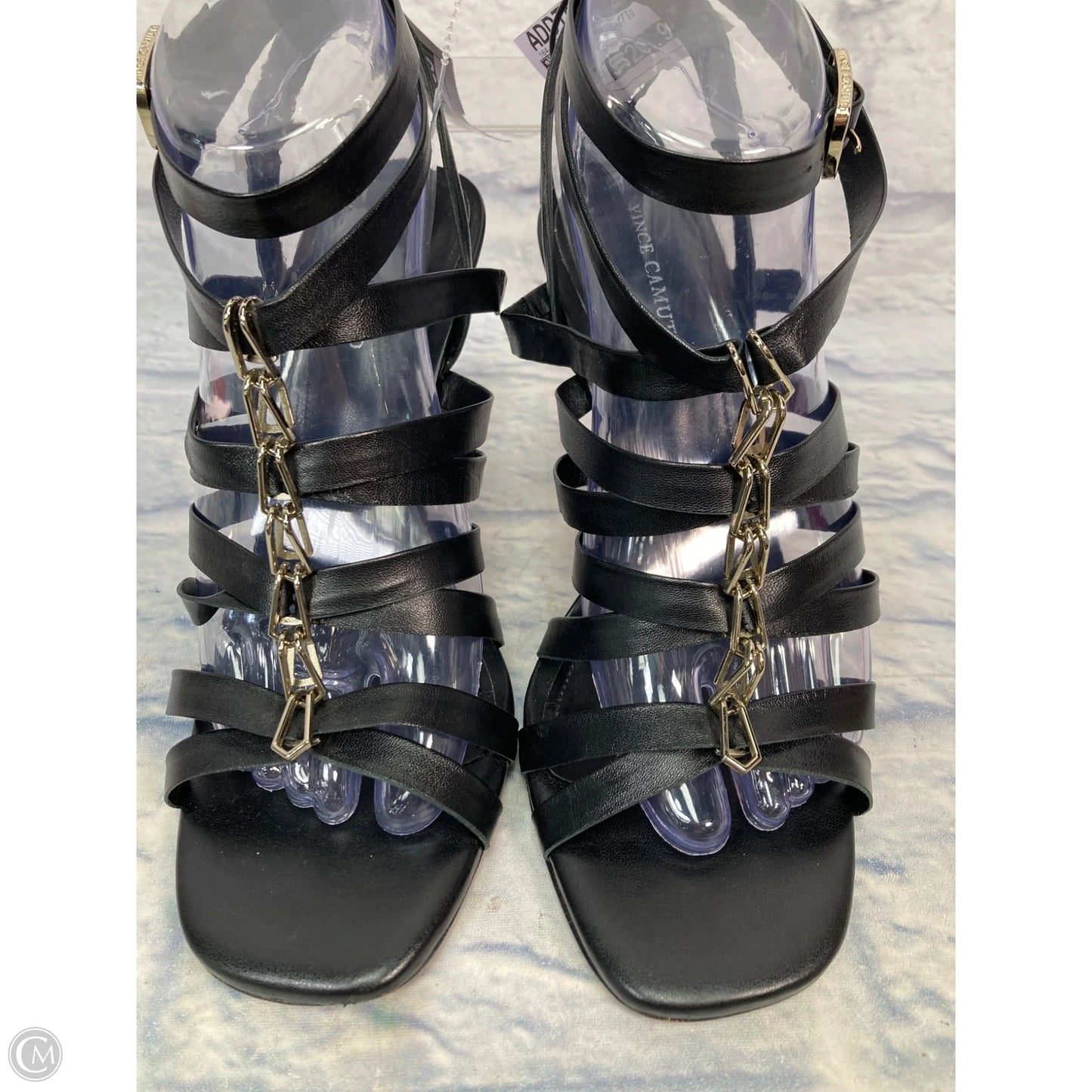 Sandals Heels Stiletto By Vince Camuto In Black, Size: 8.5