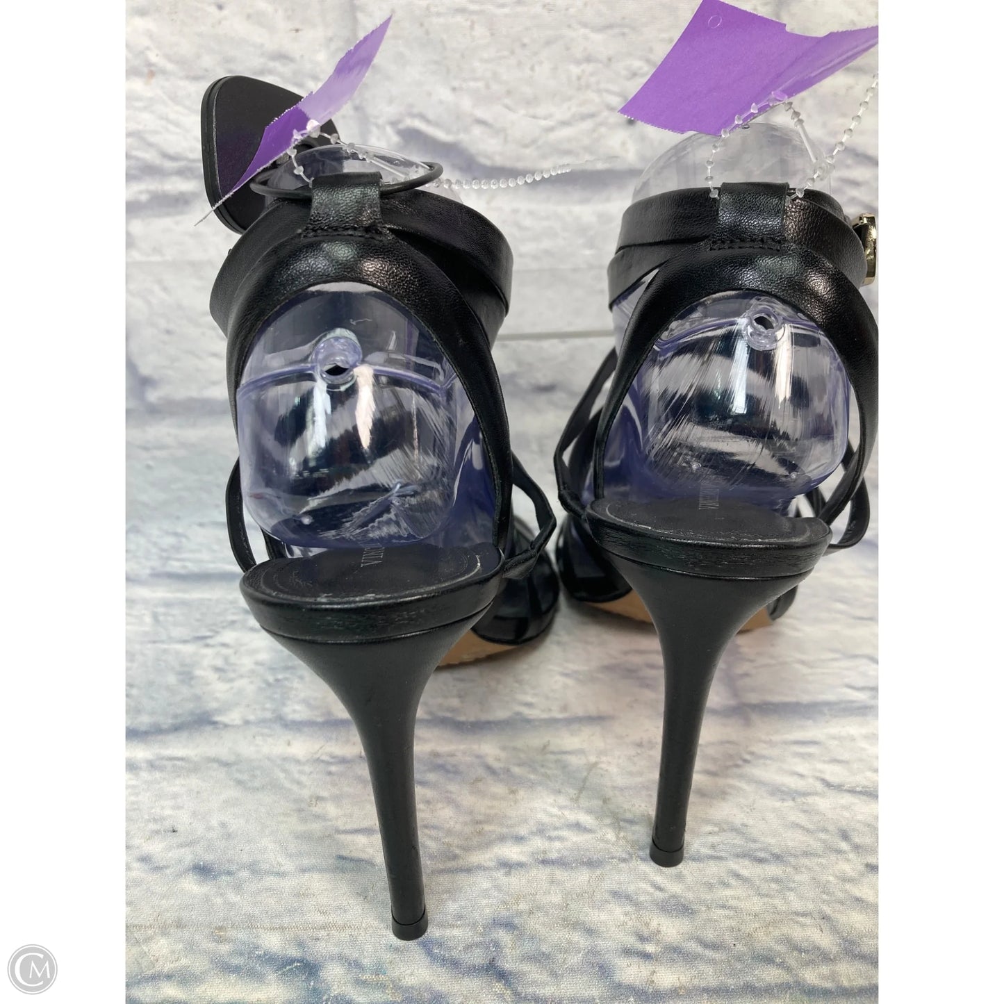 Sandals Heels Stiletto By Vince Camuto In Black, Size: 8.5