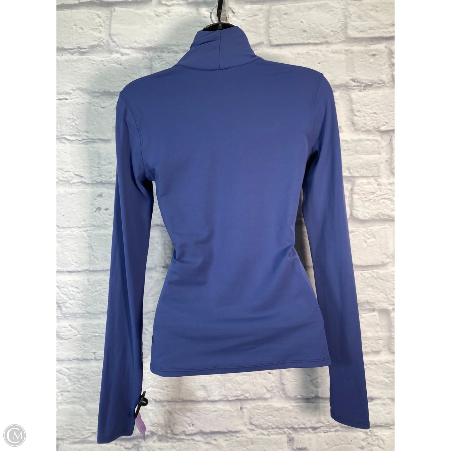 Athletic Top Long Sleeve Collar By Lululemon In Blue, Size: S
