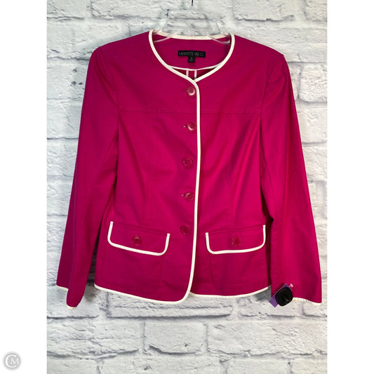 Jacket Designer By Lafayette 148 In Pink, Size: M