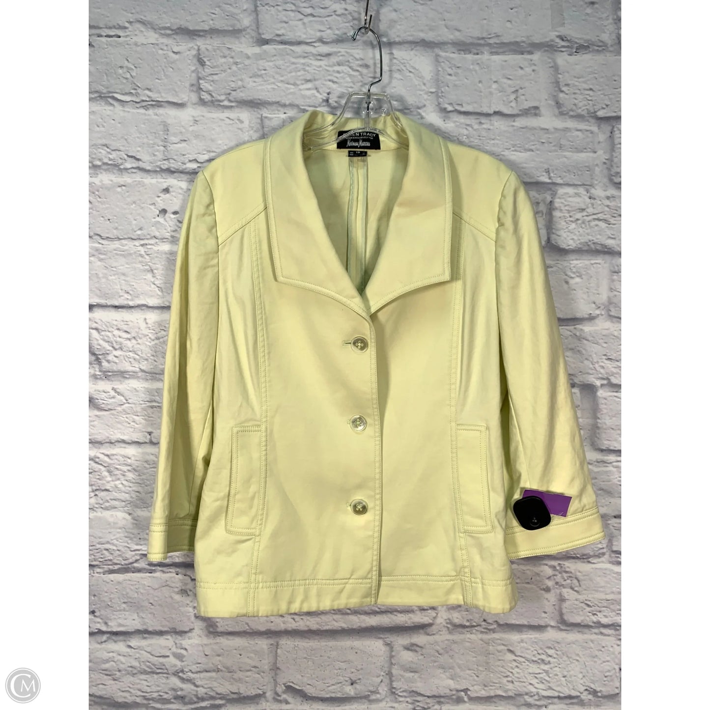 Blazer Designer By Neiman Marcus In Yellow, Size: L