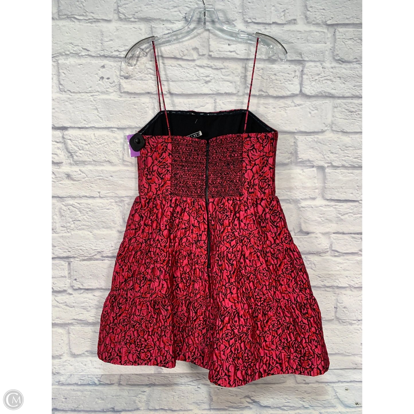 Dress Designer By Alice + Olivia In Black & Pink, Size: M