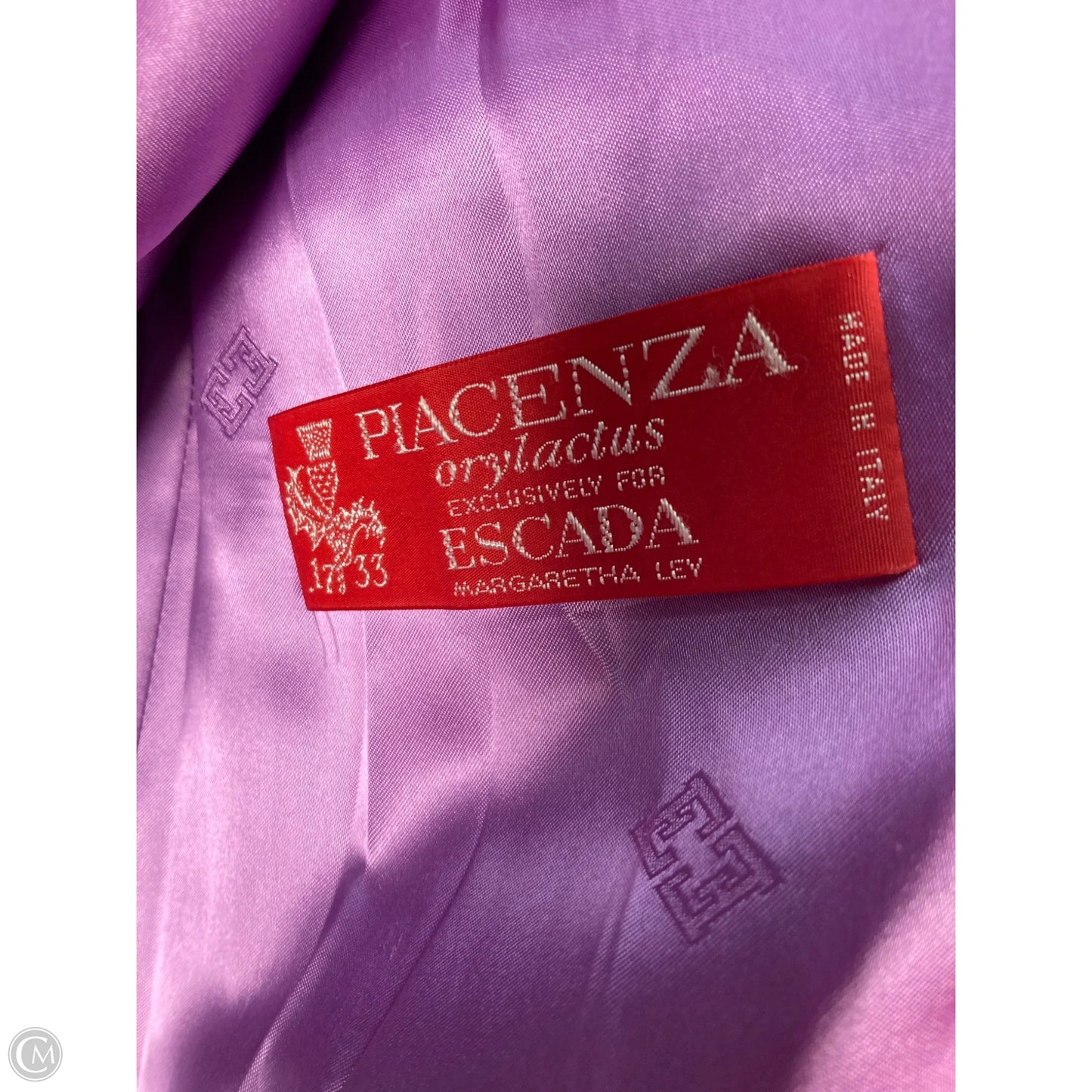 Blazer Designer By Escada In Purple, Size: L