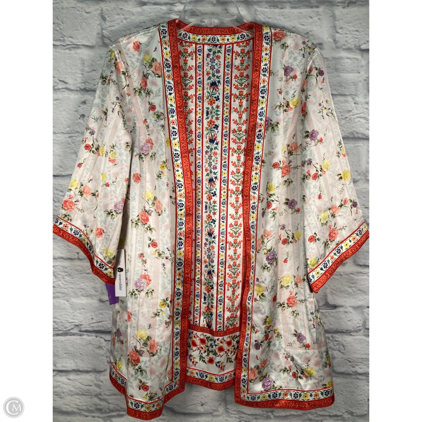 Kimono By Clothes Mentor In Floral Print, Size: Osfm