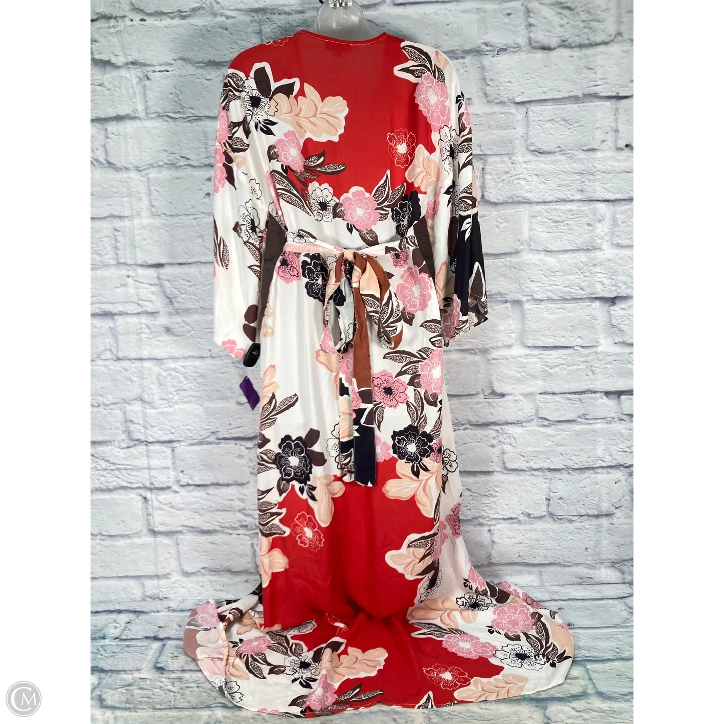 Dress Party Long By Clothes Mentor In Red & Tan, Size: S