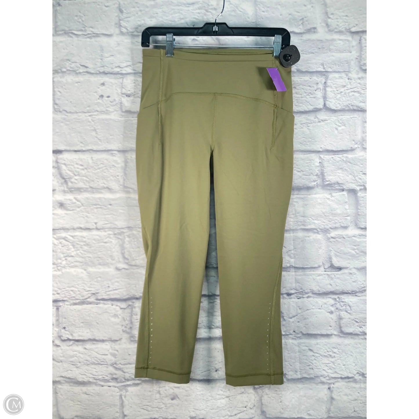 Athletic Capris By Lululemon In Green, Size: M