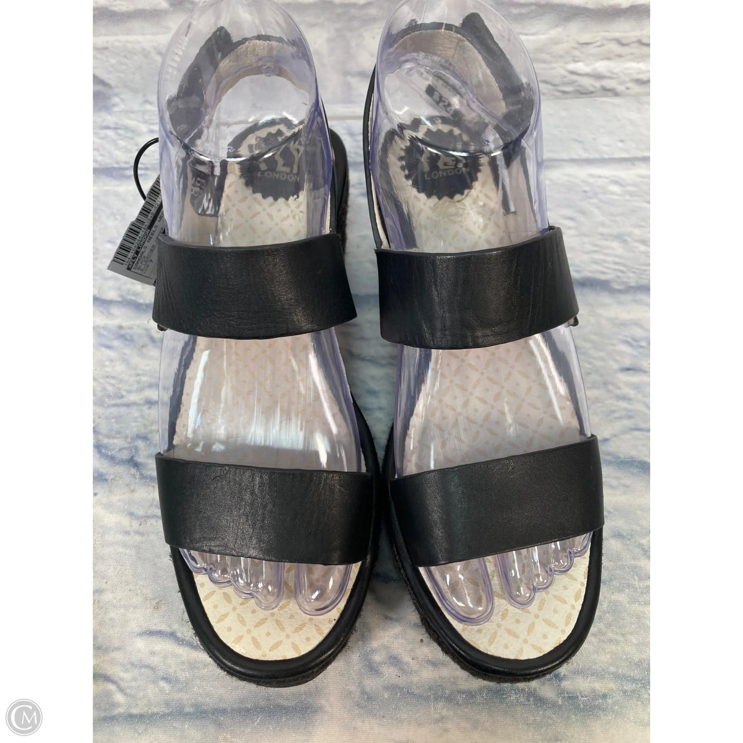 Sandals Heels Wedge By Fly London In Black, Size: 7