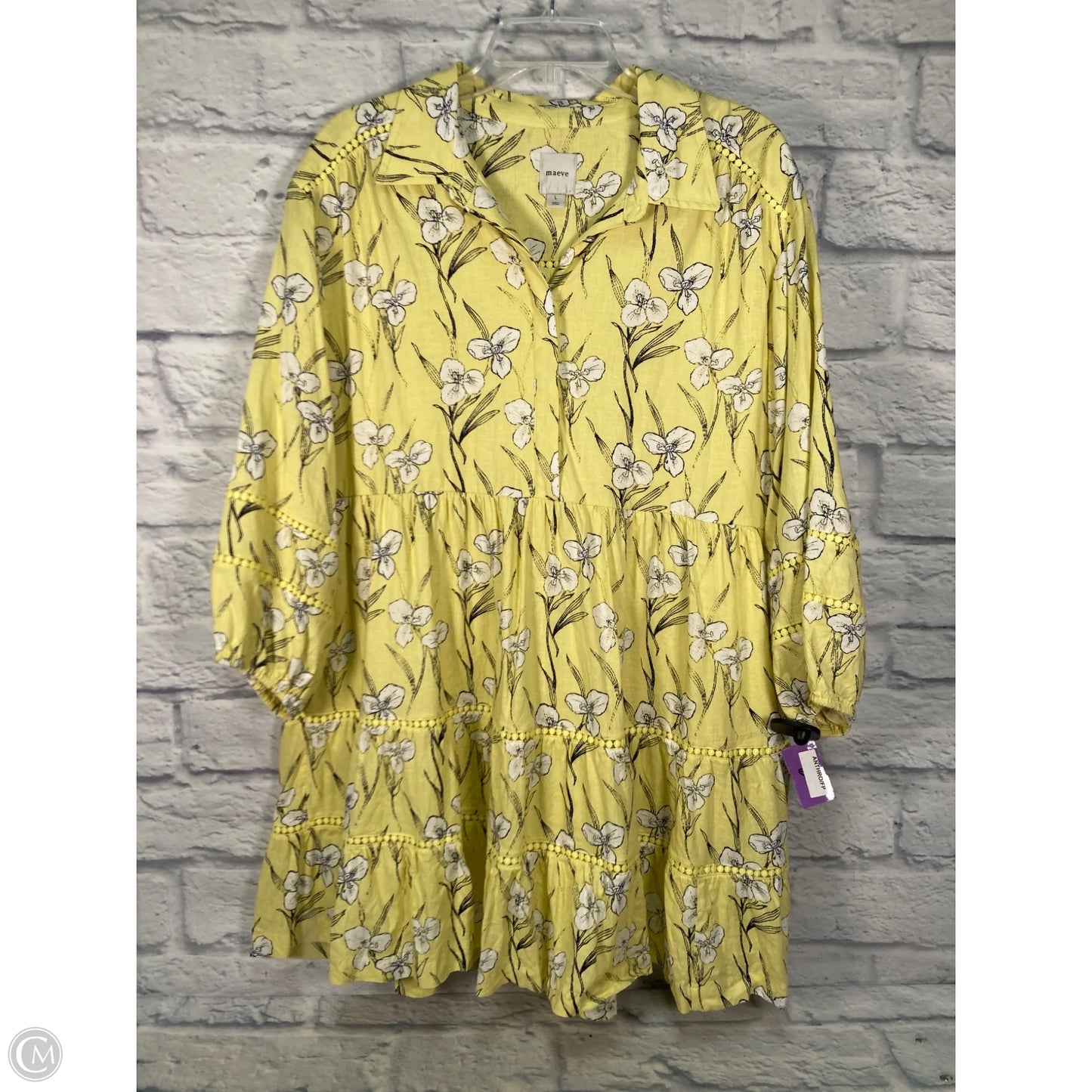 Dress Party Short By Maeve In Yellow, Size: L