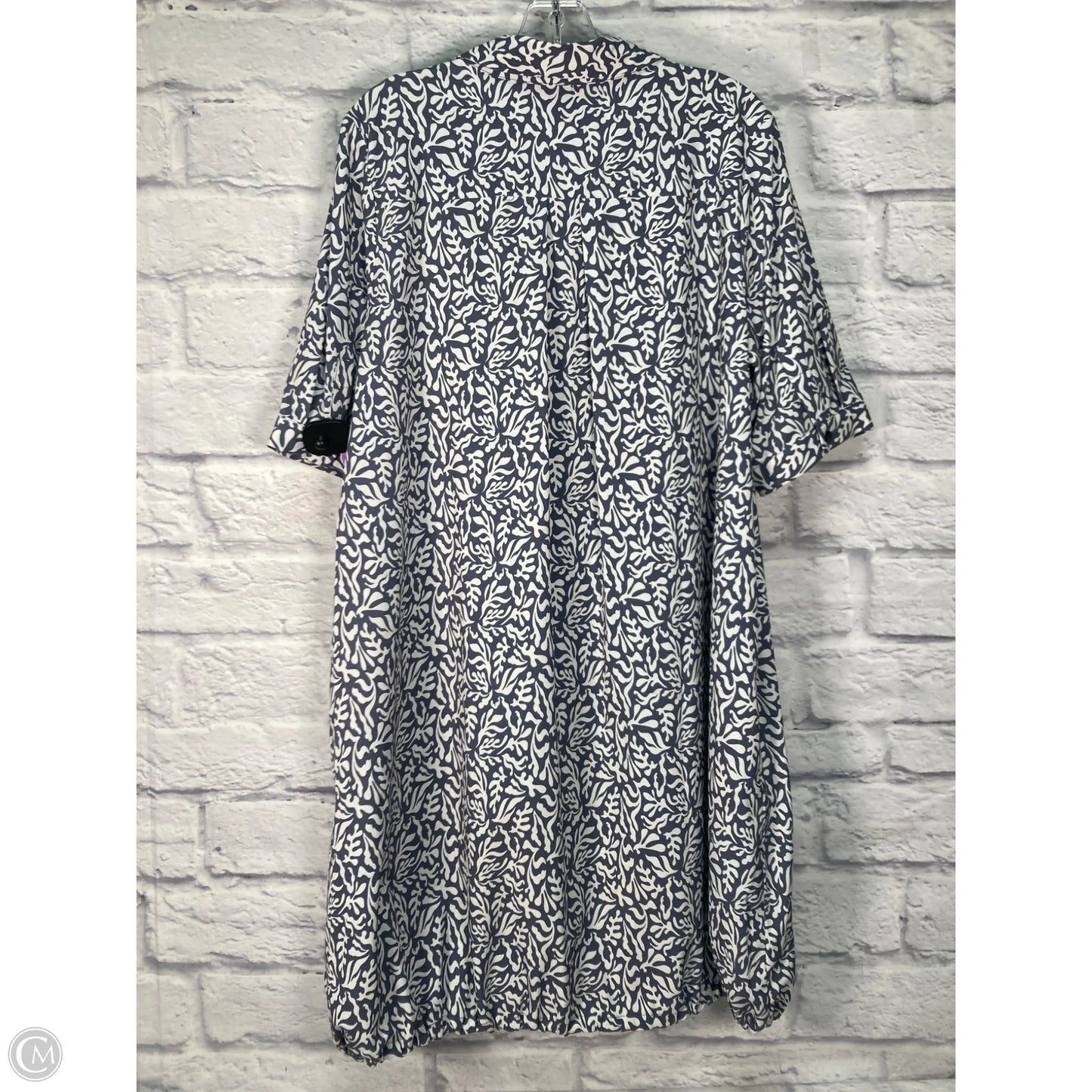 Athletic Dress By Chicos In Grey & White, Size: L
