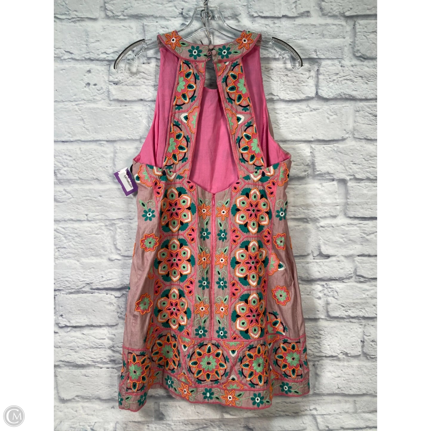Dress Casual Short By Anthropologie In Pink, Size: S
