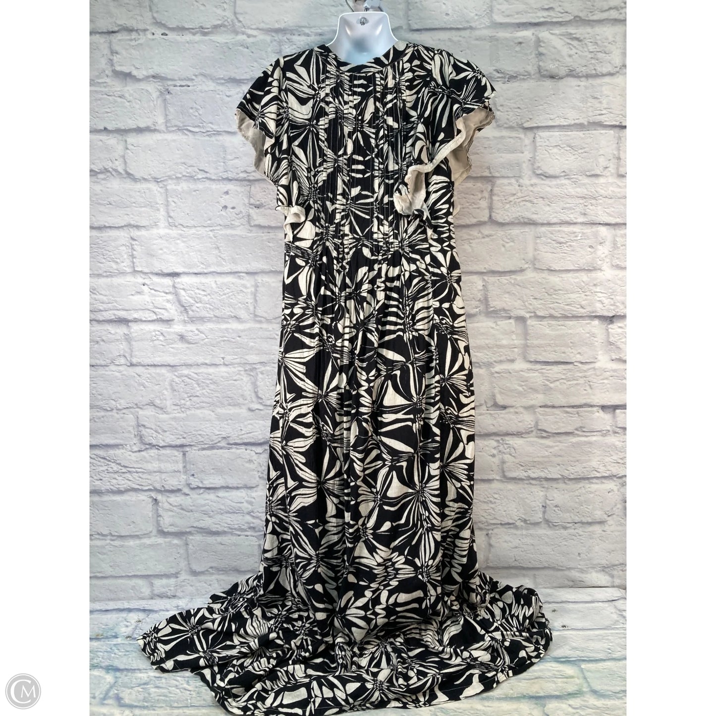 Dress Casual Maxi By Maeve In Black & Cream, Size: S
