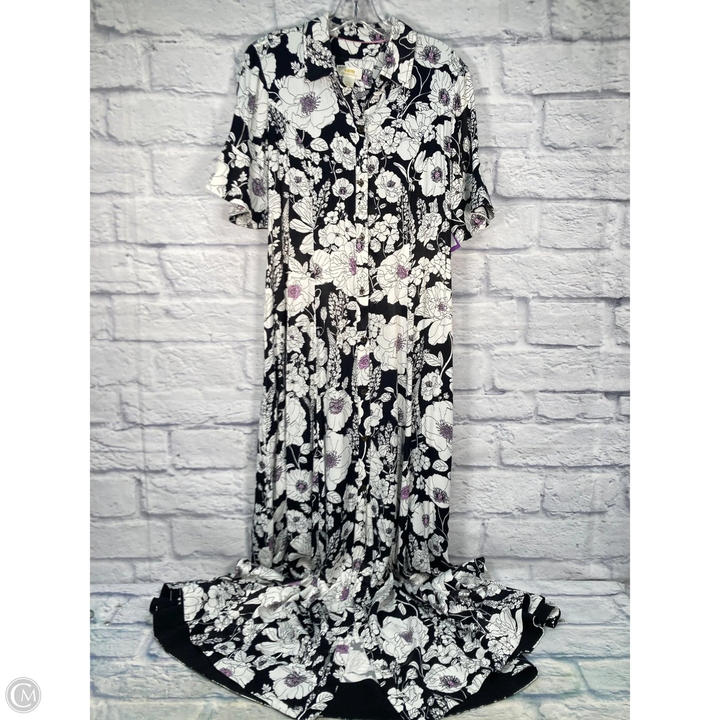 Dress Casual Maxi By Maeve In Black & White, Size: S