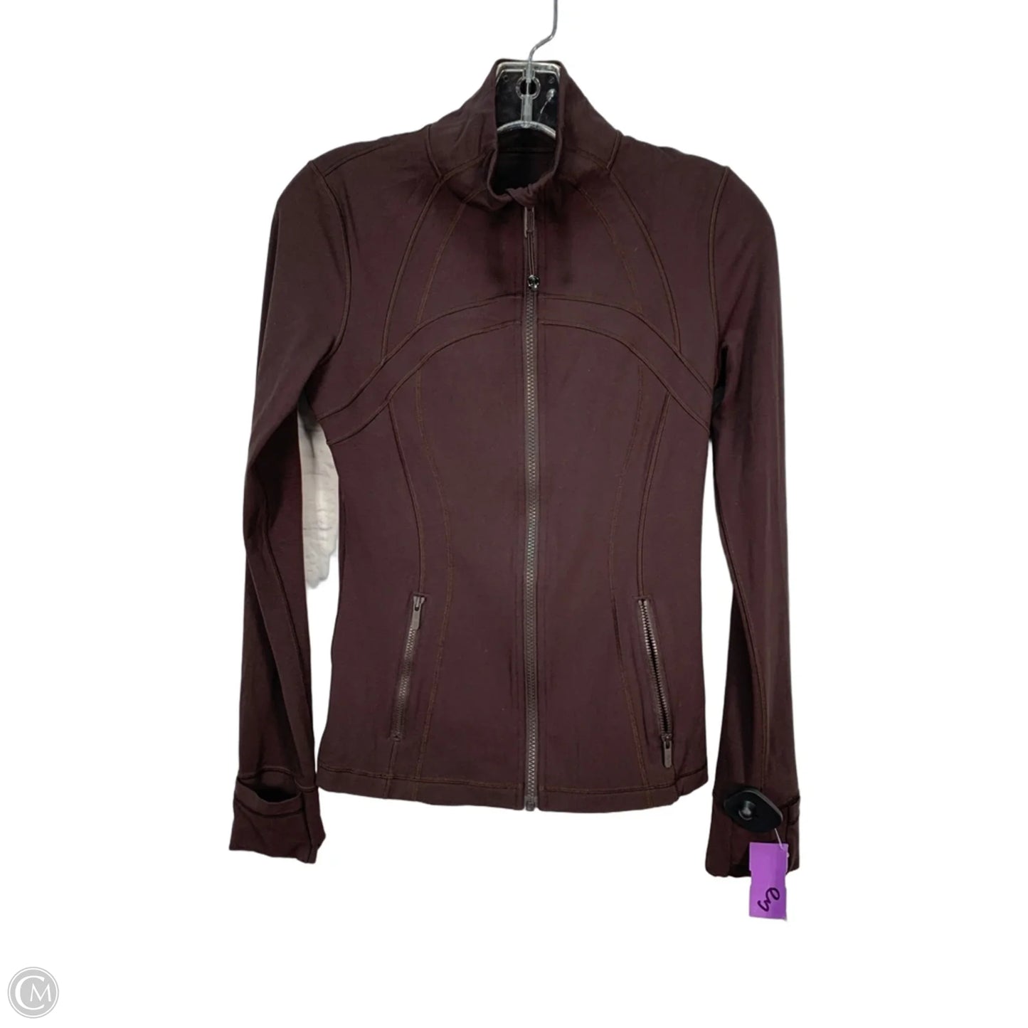 Athletic Jacket By Lululemon In Brown, Size: S