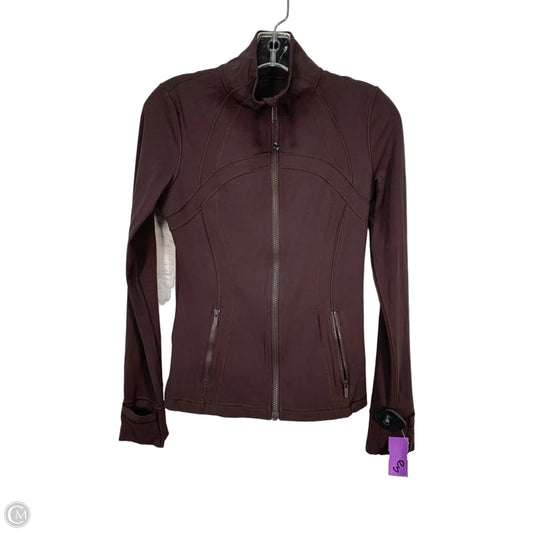 Athletic Jacket By Lululemon In Brown, Size: S