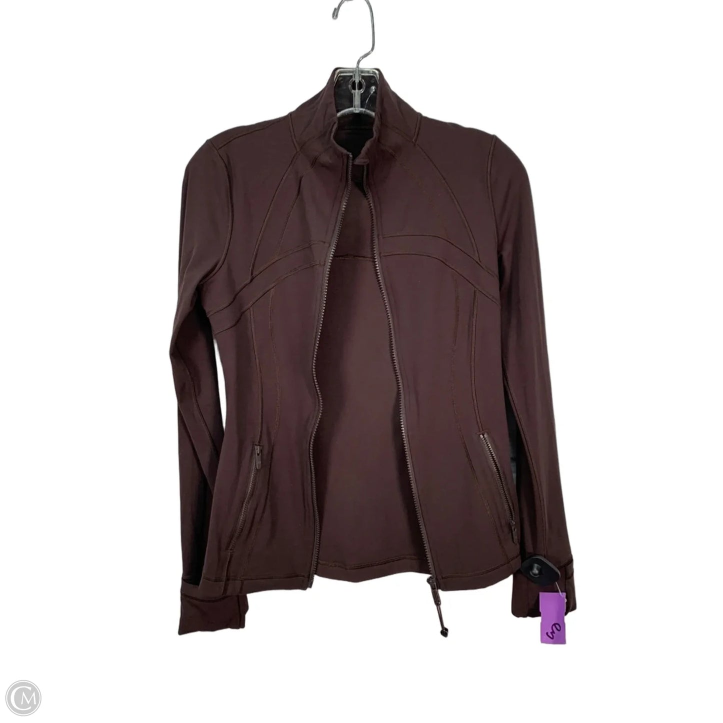 Athletic Jacket By Lululemon In Brown, Size: S