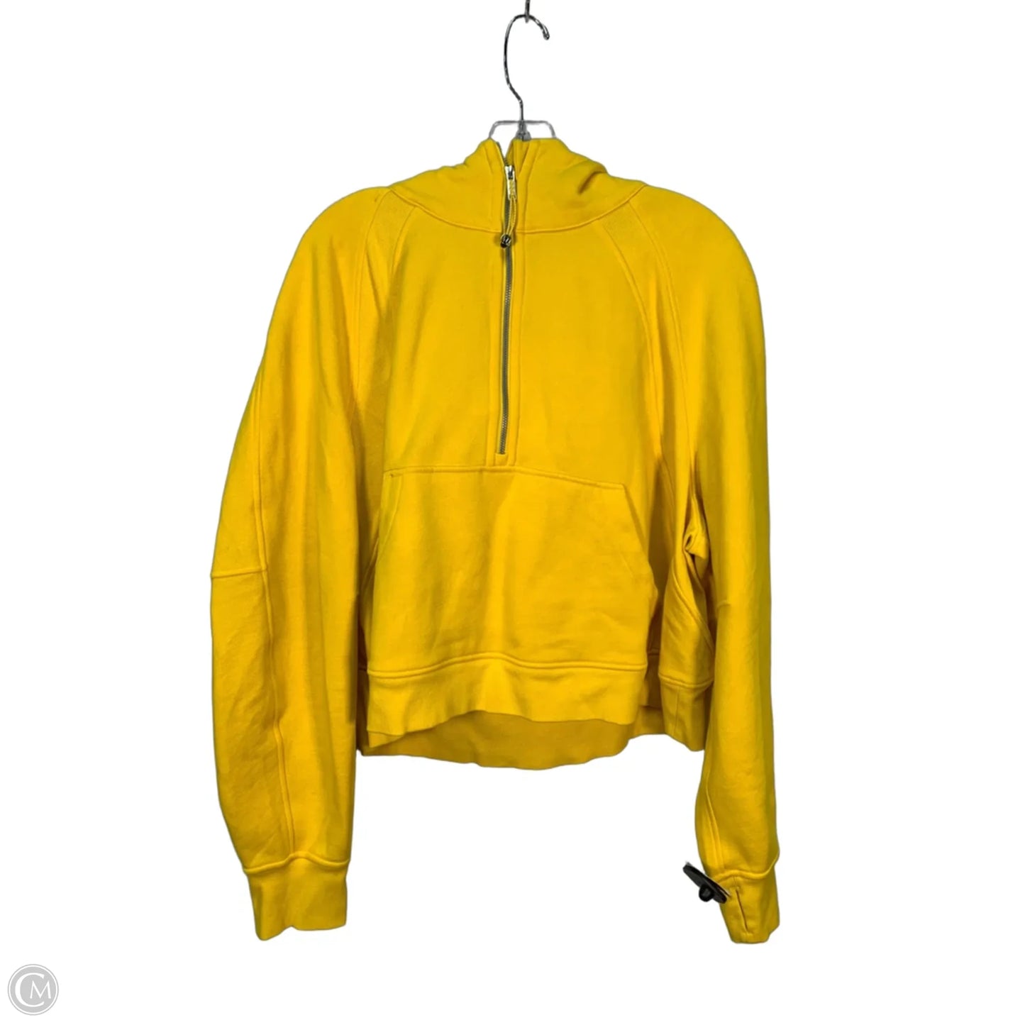 Athletic Sweatshirt Hoodie By Lululemon In Yellow, Size: Xl