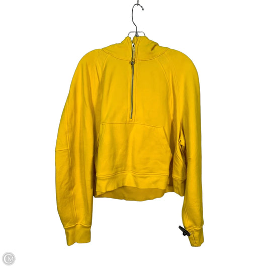 Athletic Sweatshirt Hoodie By Lululemon In Yellow, Size: Xl