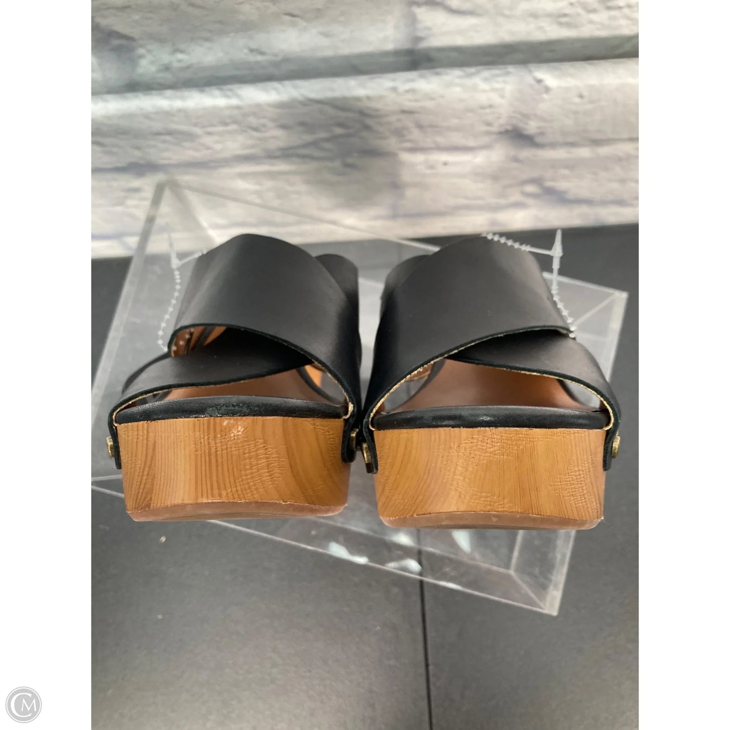 Sandals Heels Platform By Lucky Brand In Black, Size: 6.5