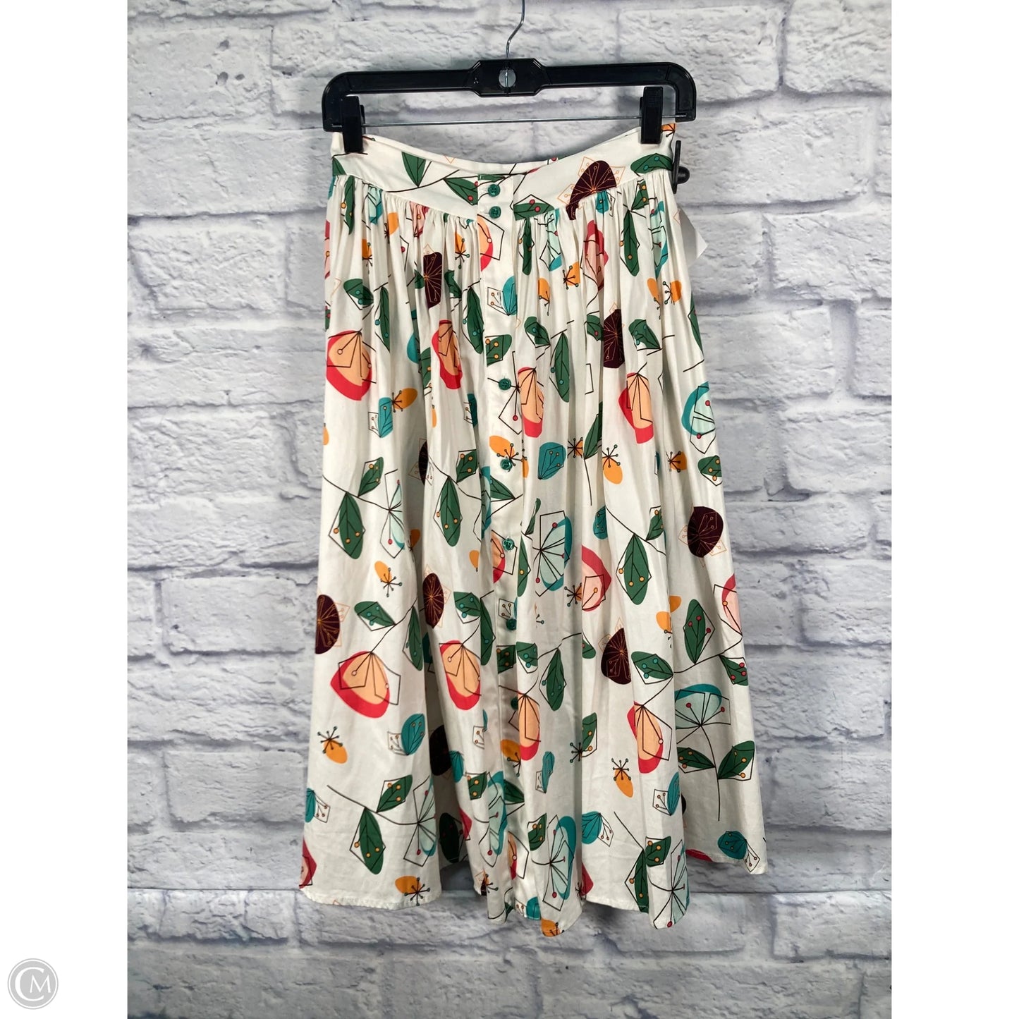 Skirt Midi By Clothes Mentor In Cream, Size: 2