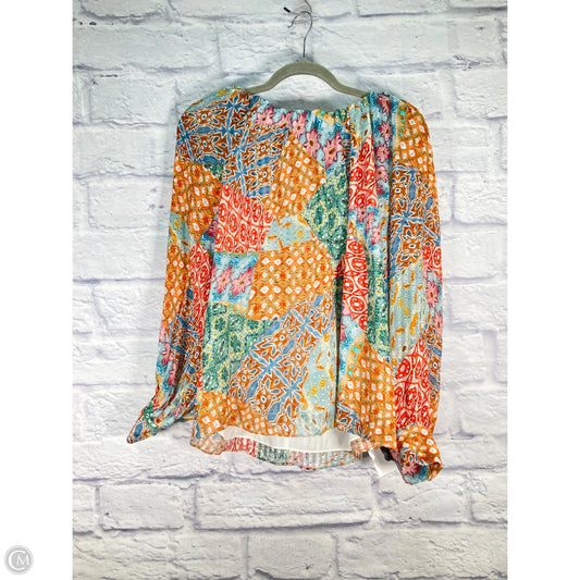Blouse Long Sleeve By Marie Oliver In Multi-colored, Size: Xs