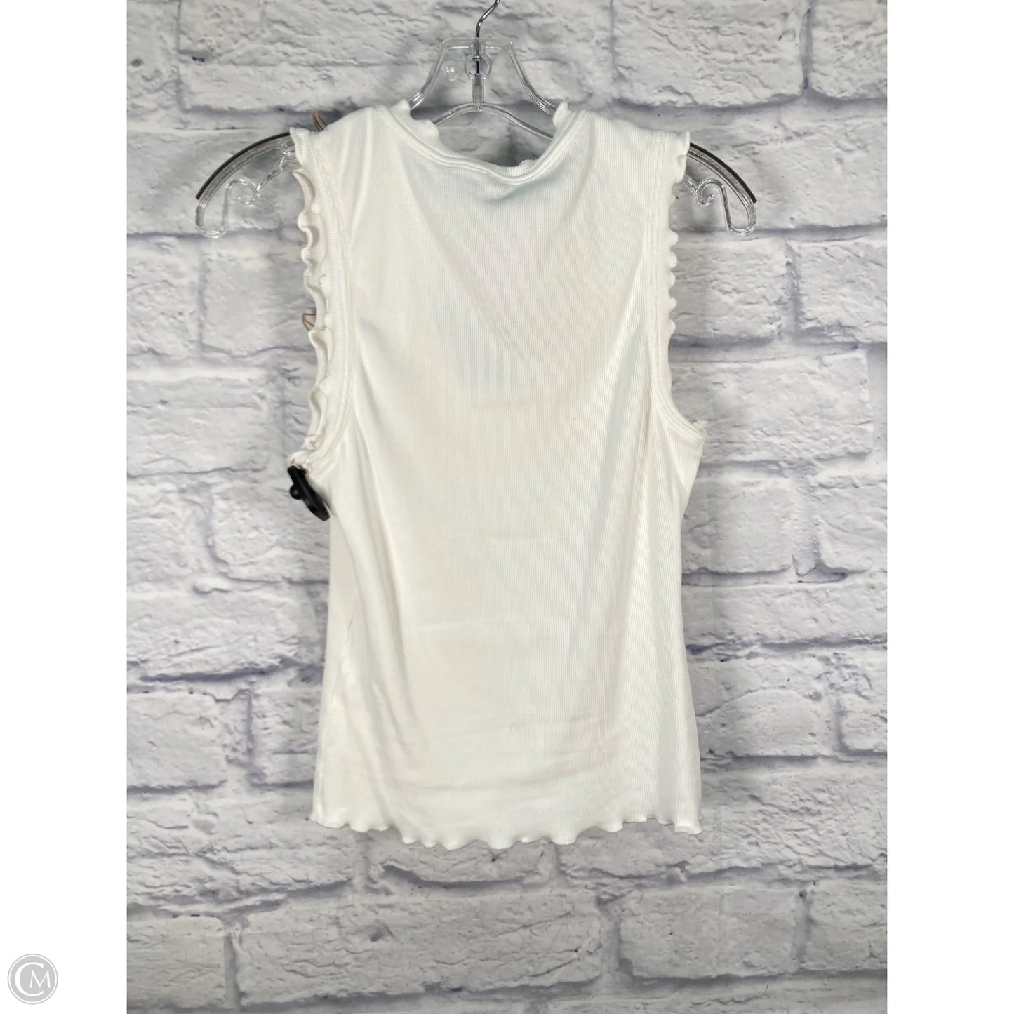 Top Sleeveless By Anthropologie In White, Size: S