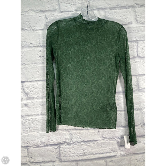 Top Long Sleeve By Anthropologie In Green, Size: Xs