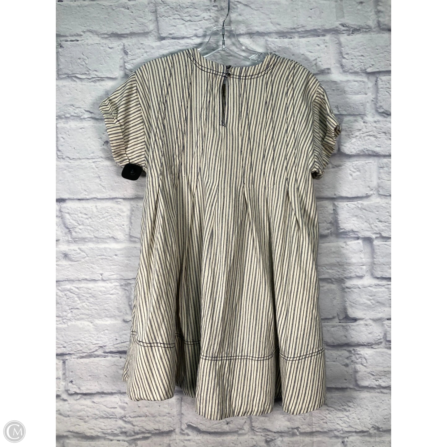Tunic Short Sleeve By Pilcro In Blue & Cream, Size: Xxs