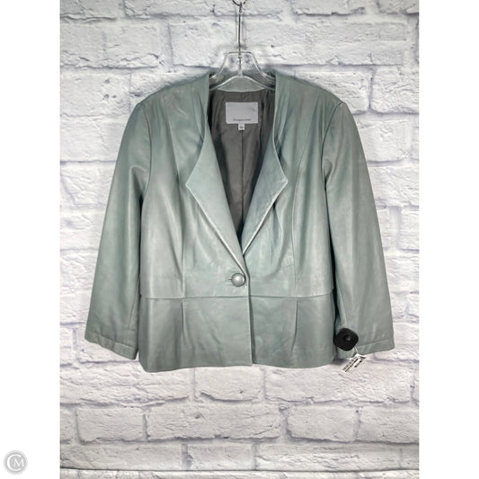 Jacket Leather By Classiques Entier In Grey, Size: L
