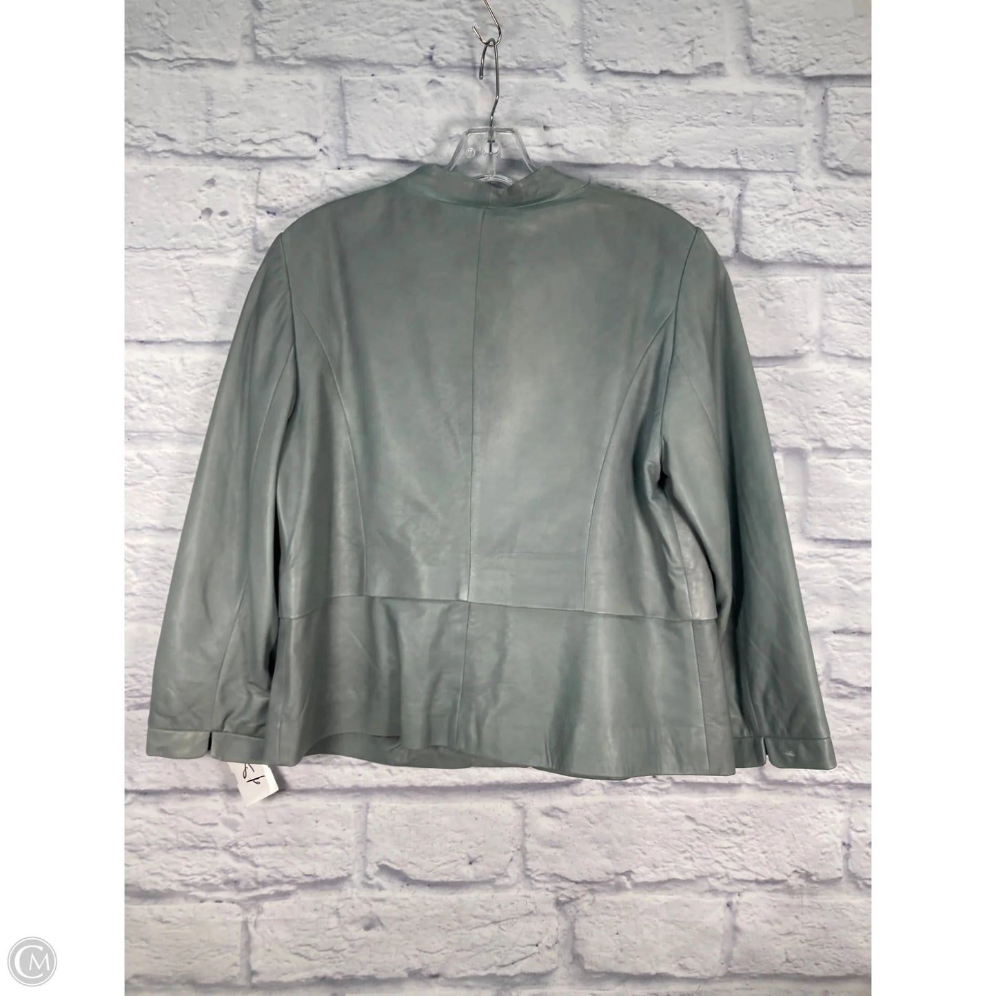 Jacket Leather By Classiques Entier In Grey, Size: L