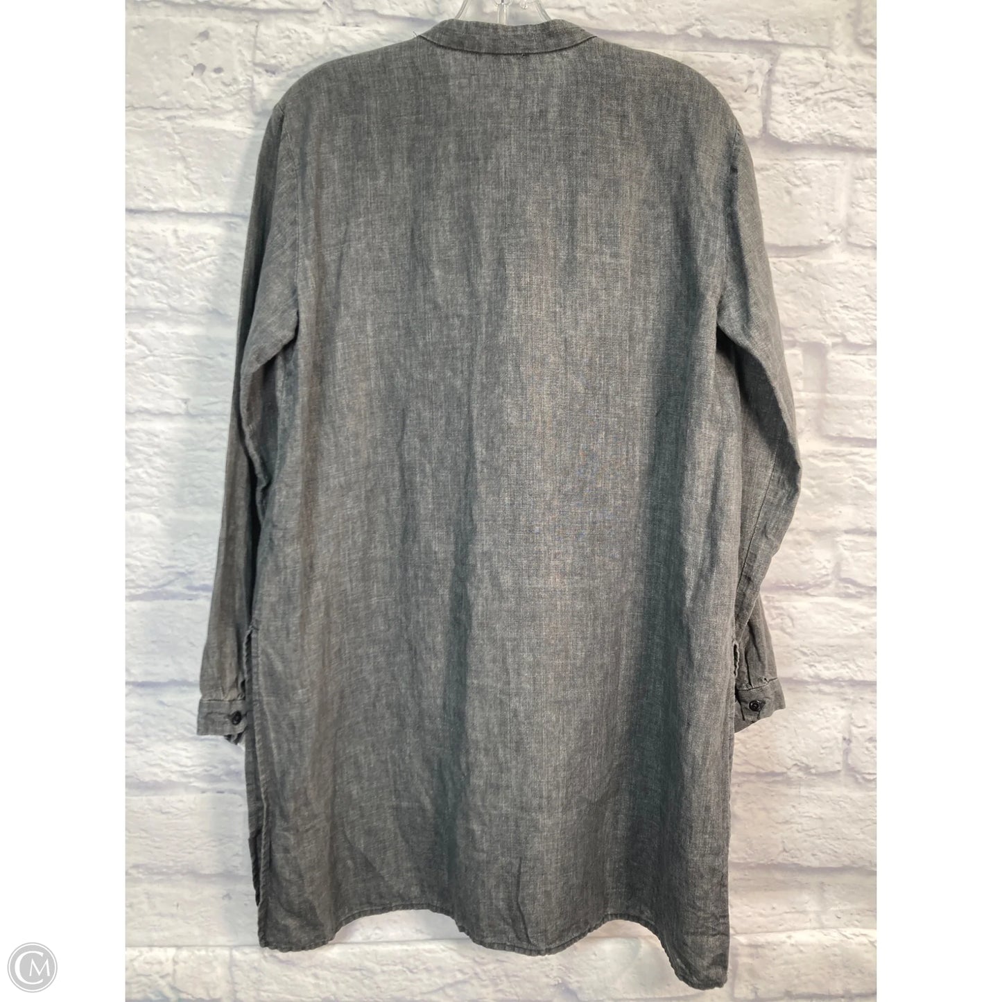 Tunic Long Sleeve By Eileen Fisher In Grey, Size: S