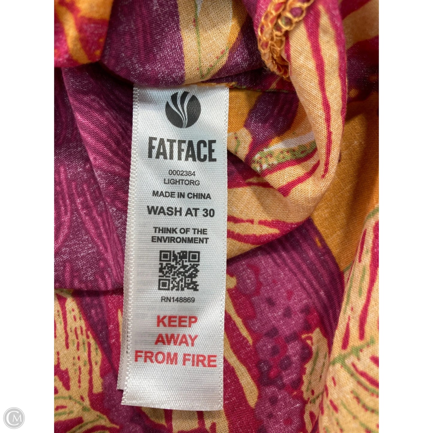 Top Long Sleeve By Fatface In Orange & Purple, Size: L