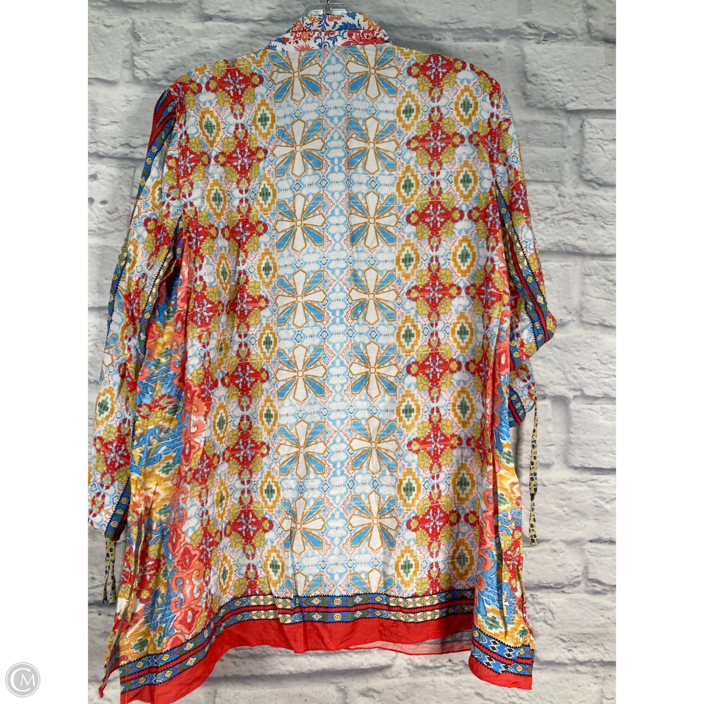 Tunic 3/4 Sleeve By John Mark In Blue & White, Size: M