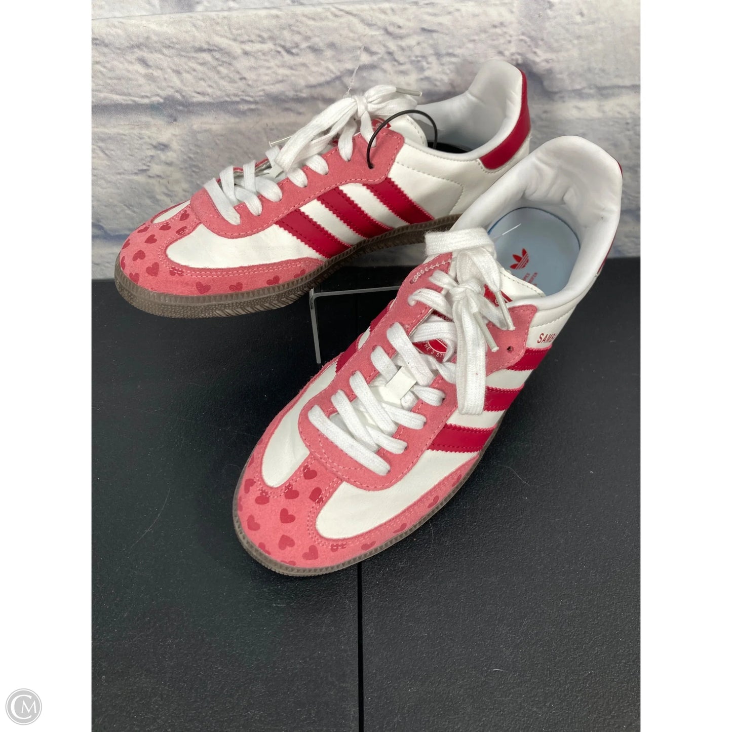 Shoes Sneakers By Adidas In Pink & White, Size: 9