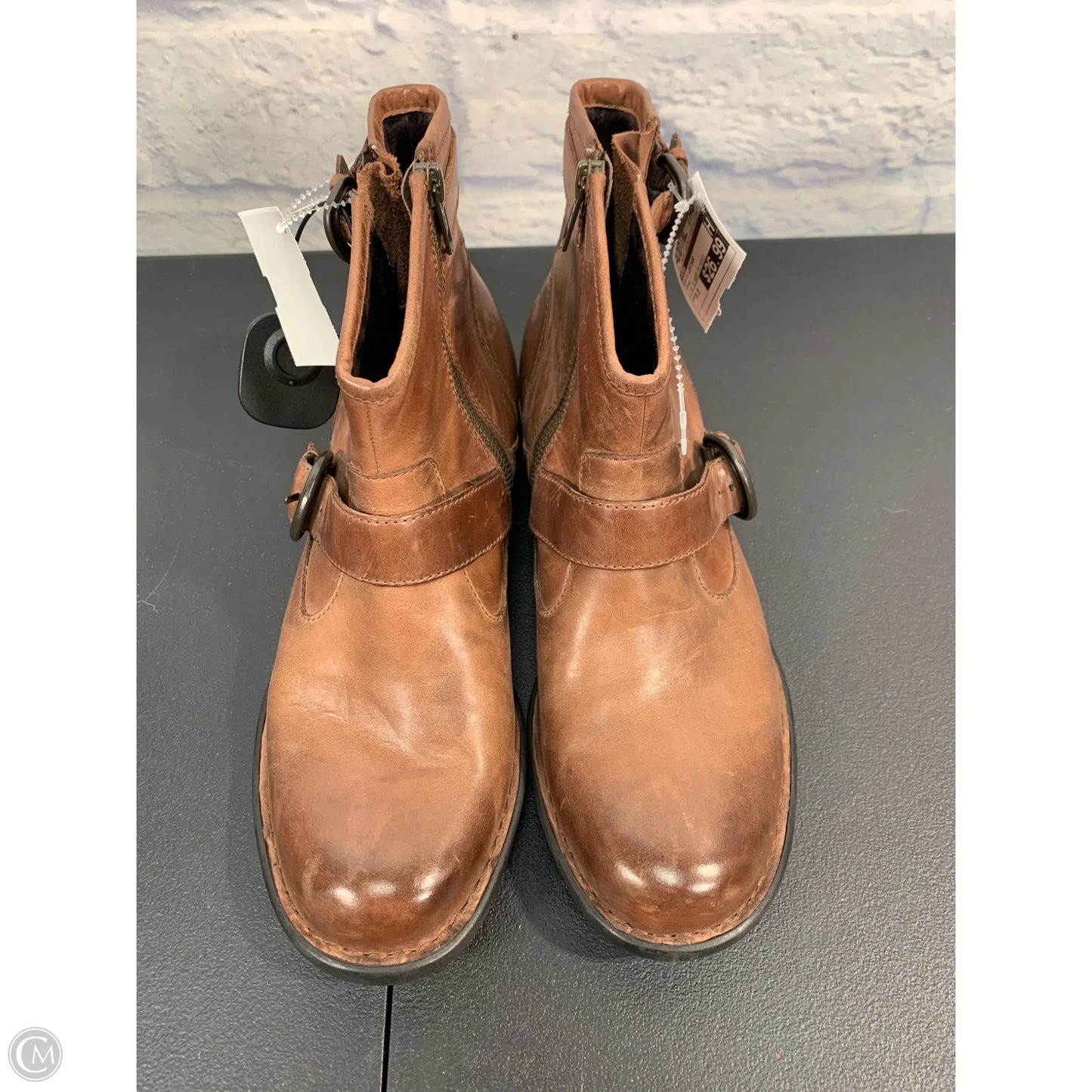 Boots Leather By Born In Brown, Size: 9.5